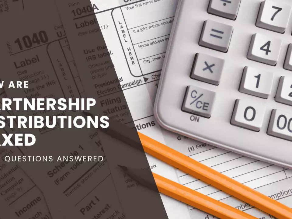 how are partnership distributions taxed